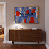 カスタムの位置名門私立校風の記号Dorm Decor Blue/Red ポスター