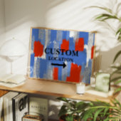 カスタムの位置名門私立校風の記号Dorm Decor Blue/Red ポスター