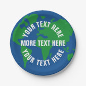 カスタムの保存の惑星の地球の紙のディナー用大皿 ペーパープレート (正面)