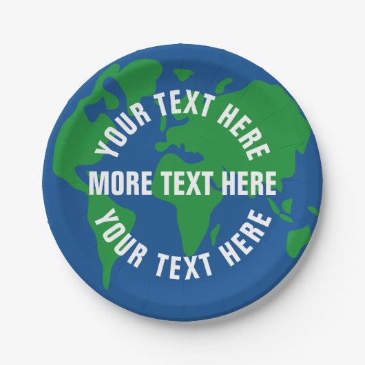 カスタムの保存の惑星の地球の紙のディナー用大皿 ペーパープレート (正面)