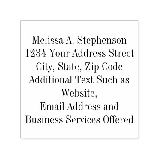 カスタムの個人スタンプ7行文字 セルフインキングスタンプ (デザイン)