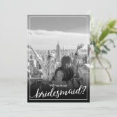 カスタムの写真が私の花嫁の付き添いに 招待状 (スタンド正面)