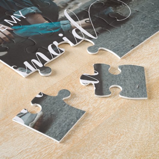 カスタムの写真が私の花嫁の提案になる ジグソーパズル (側面)