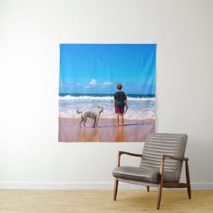 カスタムの写真でデザインを作れる – 愛するペット  タペストリー