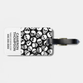 カスタムの写真とモノグラムスカル（黒） ラゲッジタグ (裏面横)