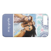 カスタムの写真と名前のエスニックペイズリー Case-Mate iPhoneケース (裏面(横))