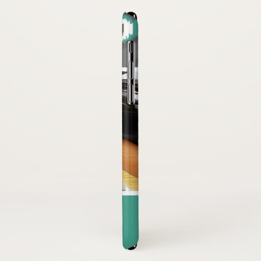 カスタムの写真と名前のジオメトリレトロイカットパターン Case-Mate iPhoneケース (裏面/左)