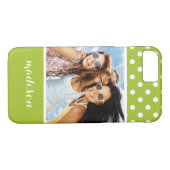 カスタムの写真と名前の春パターンと水玉模様 Case-Mate iPhoneケース (裏面(横))