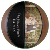 カスタムの写真と名前ファミリーの写真 バスケットボール (縦)