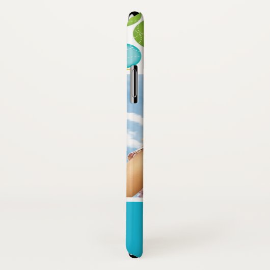 カスタムの写真と名前丸い泡の子パターン2 Case-Mate iPhoneケース (裏面/右)