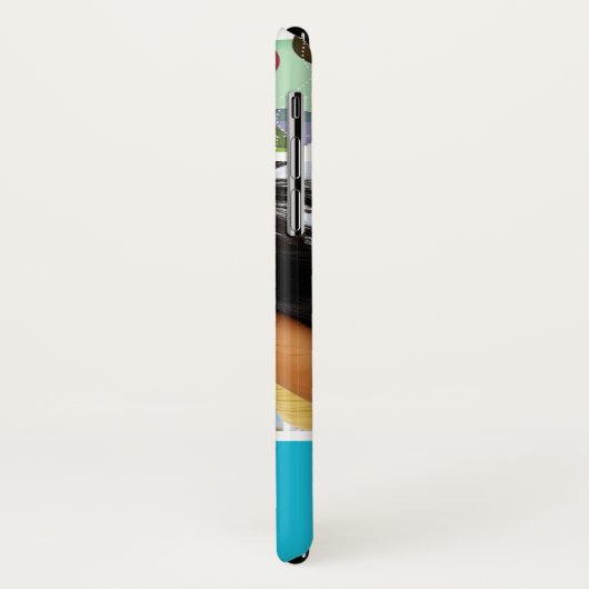 カスタムの写真と名前丸い泡の子パターン2 Case-Mate iPhoneケース (裏面/左)