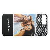 カスタムの写真と名前六角形の幾何学模様 Case-Mate iPhoneケース (裏面(横))