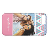カスタムの写真と名前Tribal astecカラフルパターン Case-Mate iPhoneケース (裏面(横))