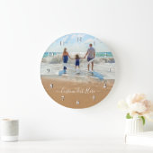 カスタムの写真と文字の時計 – あなたの家族のデザイン ラージ壁時計 (ホーム)