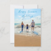 カスタムの写真と文字サマーホリデーズカード (裏面)