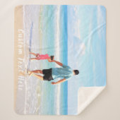 カスタムの写真と文字-デザインのパパ シェルパブランケット (正面)