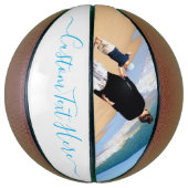 カスタムの写真と文字 – 自分のデザイン – かわいい バスケットボール (縦)