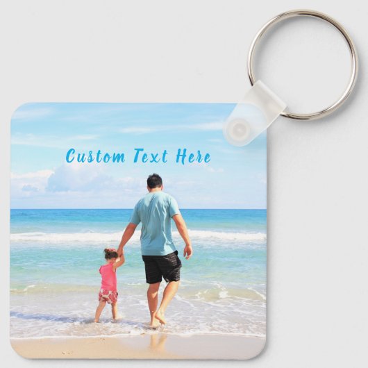 カスタムの写真と文字 – 自分のデザイン-パパ キーホルダー (裏面)