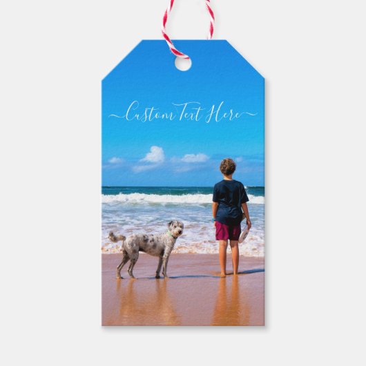 カスタムの写真と文字 – 自分のデザイン – ペット   ギフトタグ (正面)