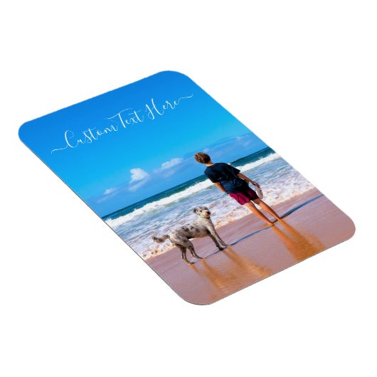 カスタムの写真と文字 – 自分のデザイン – ペット   マグネット (右側)