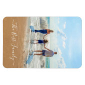 カスタムの写真と文字 – 自分のデザイン マグネット (横)