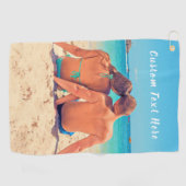 カスタムの写真と文字 – 自分のデザイン – ロマンチック ゴルフタオル (横)