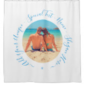 カスタムの写真と文字 – 自分のデザイン – ロマンチック シャワーカーテン (正面)