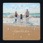 カスタムの写真と文字 – 自分のデザイン – 家族 スクエア壁時計<br><div class="desc">の写真カスタムと文字 – 独ユニーク自のデザイン – 家族/友人や贈り物 – テキストと写真を追加 – サイズ変更、移動、削除、および要素の追加 – イメージ/文字 – カスタマイズツールを使用! – 幸楽しむせになれ:)</div>