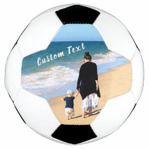 カスタムの写真と文字 – 自分のデザイン- MOM サッカーボール