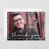 カスタムの写真の手で卒業の手紙ありがとう ポストカード (正面/裏面)