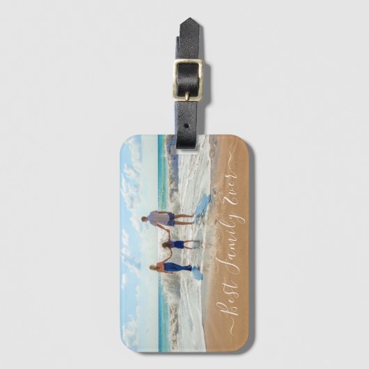 カスタムの写真の荷物が家族最高のにタグ付け ラゲッジタグ (正面縦)