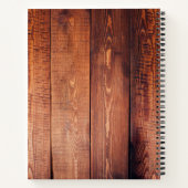 カスタムの写真コラージュ再生木材 ノートブック (裏面)