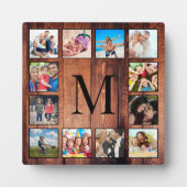 カスタムの写真コラージュ再生木材 フォトプラーク (正面)