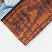 カスタムの写真コラージュ再生木材 フリースブランケット (角)