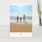 カスタムの写真サマーホリデーズカードと文字 カード (裏面)