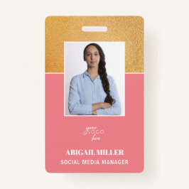 カスタムの写真名とロゴIDバッジ バッジ