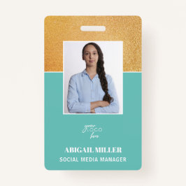 カスタムの写真名とロゴIDバッジ バッジ