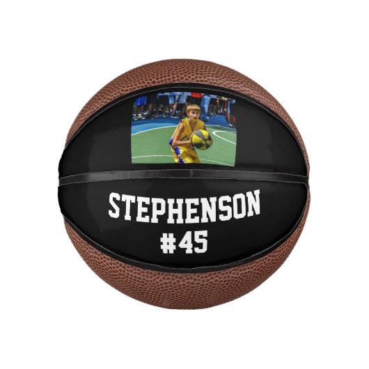 カスタムの写真名バスケットボール ミニバスケットボール (正面)