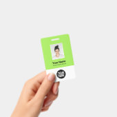 カスタムの写真、バーコード、ロゴ、名前バッジ バッジ (手持ち)