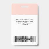 カスタムの写真、バーコード、ロゴ、名前バッジ バッジ (裏面)