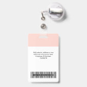 カスタムの写真、バーコード、ロゴ、名前バッジ バッジ (伸縮クリップ付きの裏面)