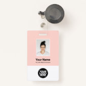 カスタムの写真、バーコード、ロゴ、名前バッジ バッジ (正面リトラクタブル付き)