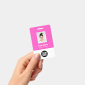 カスタムの写真、バーコード、ロゴ、名前 バッジ (手持ち)