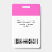 カスタムの写真、バーコード、ロゴ、名前 バッジ (裏面)