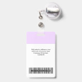 カスタムの写真、バーコード、名前バッジ バッジ (伸縮クリップ付きの裏面)