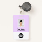 カスタムの写真、バーコード、名前バッジ バッジ (正面リトラクタブル付き)