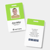 カスタムの写真、ロゴ、バーコード、名前バッジ バッジ (正面＆裏面)