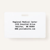 カスタムの写真、ロゴ、バーコードIDバッジ バッジ (裏面)