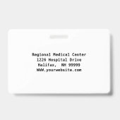 カスタムの写真、ロゴ、バーコードIDバッジ バッジ (裏面)