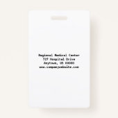 カスタムの写真、名前、バーコード、ロゴ バッジ (裏面)